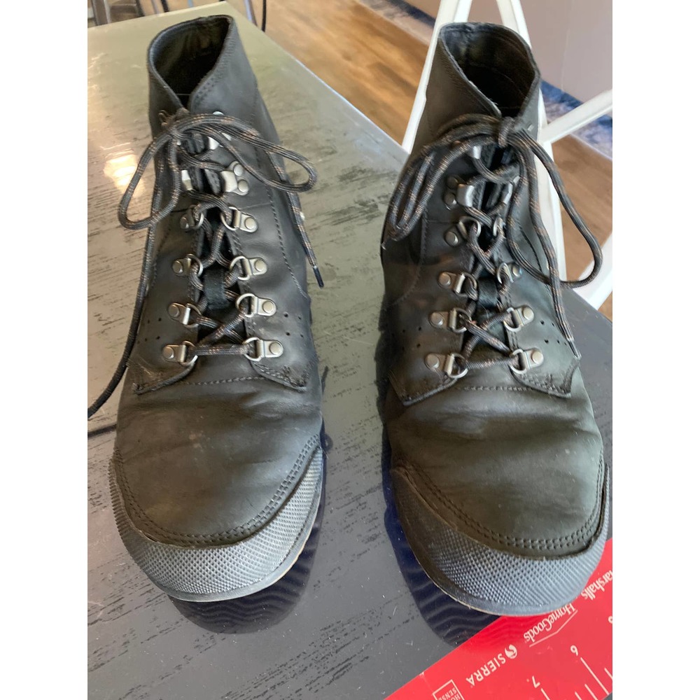 Sorel Mens Ankeny 1553371010 Black Round Toe Mid Top Hiking Boots Size US 12